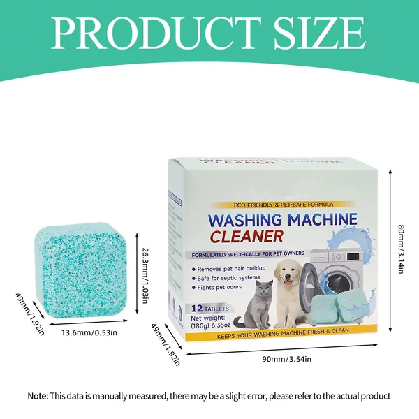 Jue Fish Pet Washing Machine Cleaning Tablets Daily Cleaning Multi-Model Decontamination and Deodorization Fresh Care Agent