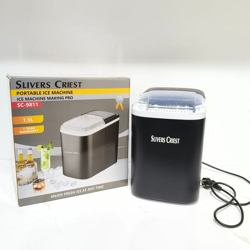 Foreign Trade Hot Sale Portable Ice Machine 1.5L Small Household Automatic Cross Border Ice Maker