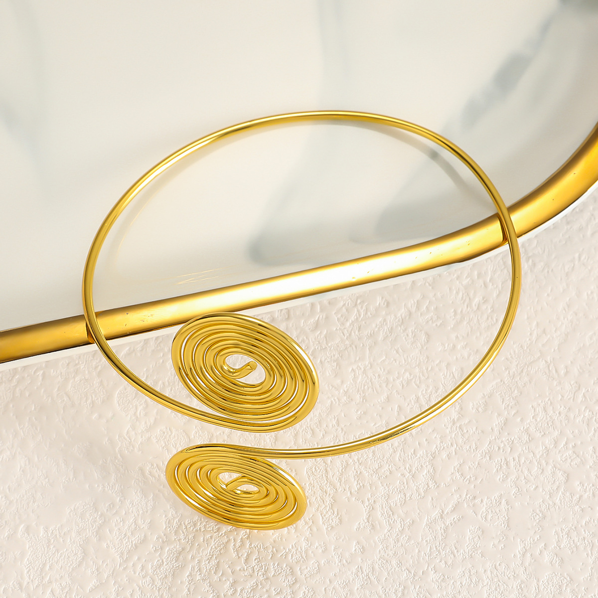 36g Weight arm bracelet Classification 1 Piece Quantity Daily Occasion Alloy Material Round, Curve, Leaves Pattern All Seasons Season Women's Gender Simple Style Style Wholesale Jewelry Simple Style Round Curve Leaves Alloy Arm Bracelet 10