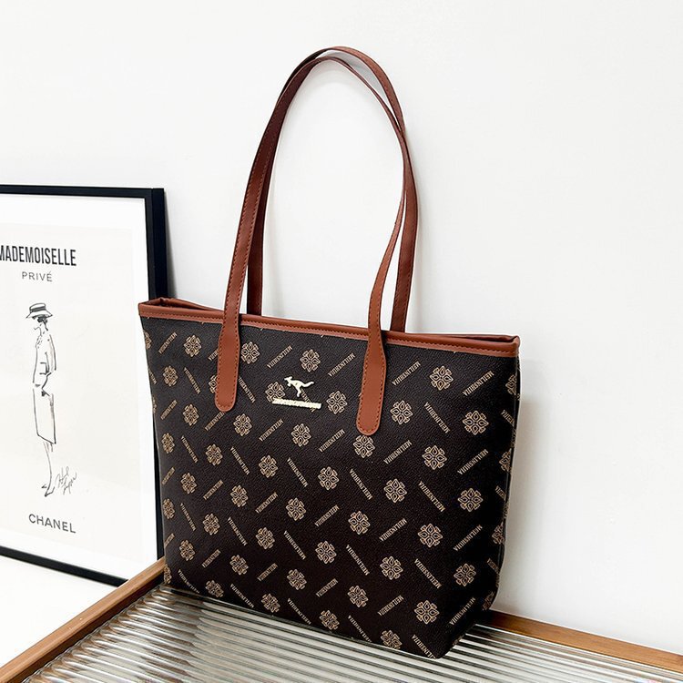 Cross-Border Tote Bag with Large Capacity for Women, 2026 New Model, High-Value Printed Plaid Shoulder Bag, Commuter Handbag for Women Cross-Border Tote Bag with Large Capacity for Women, 2026 New Model, High-Value Printed Plaid Shoulder Bag, Commuter Handbag for Women