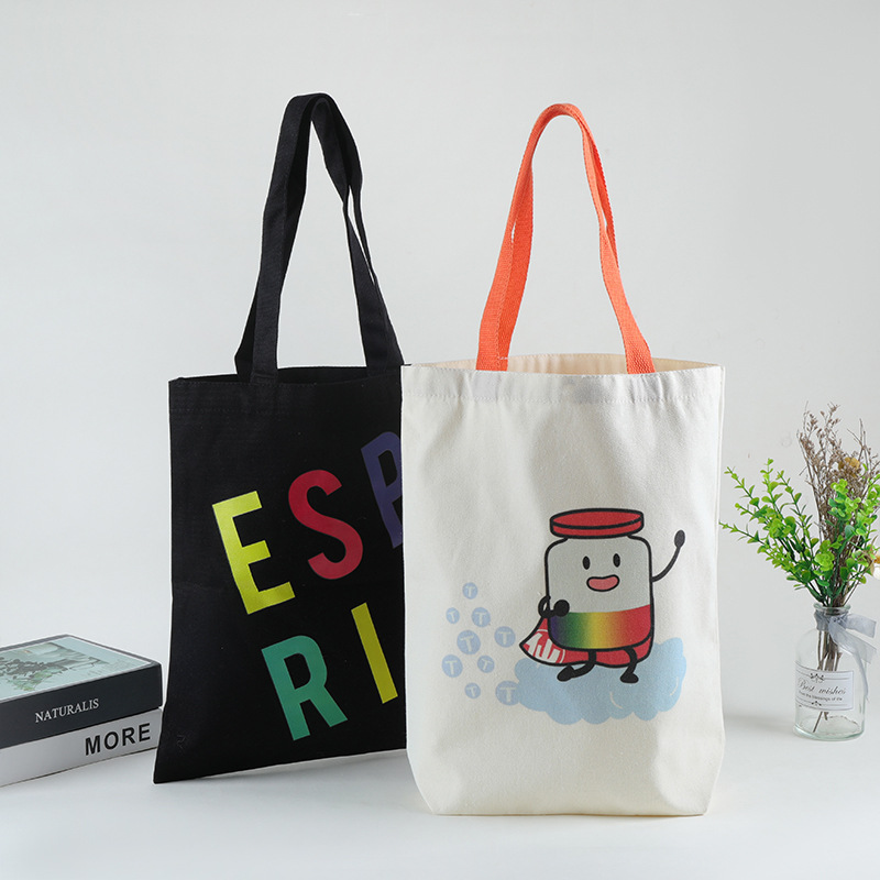 Bolsas de lona personalizadas logotipo de protección ambiental basura clasificación de promoción de protección ambiental portátil bolsa de lona personalizada bolsa de algodón