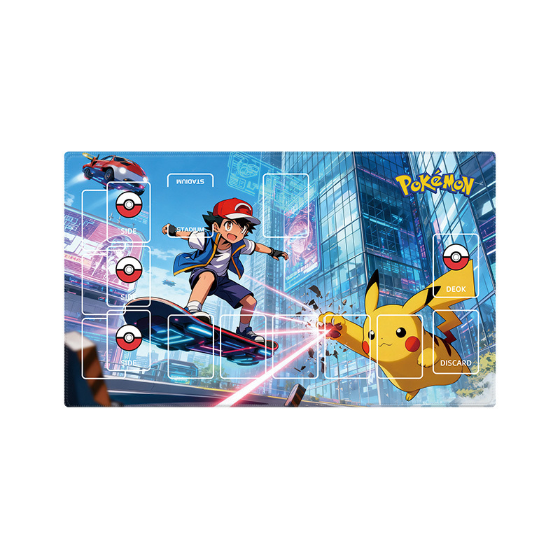 Pokémon juego gran almohadilla de bloqueo grueso doble tarjeta de combate almohadilla de tarjeta de batalla mesa simple almohadilla de mesa