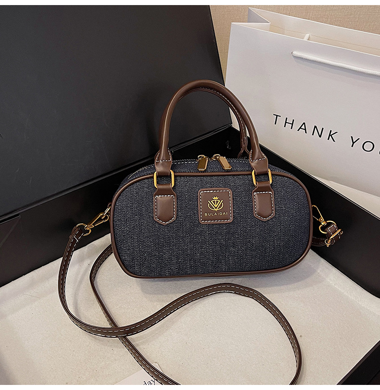 Brady retro jeans bolso de bolos de mano para mujeres 2024 nuevo cross-border color alto sensación mochila