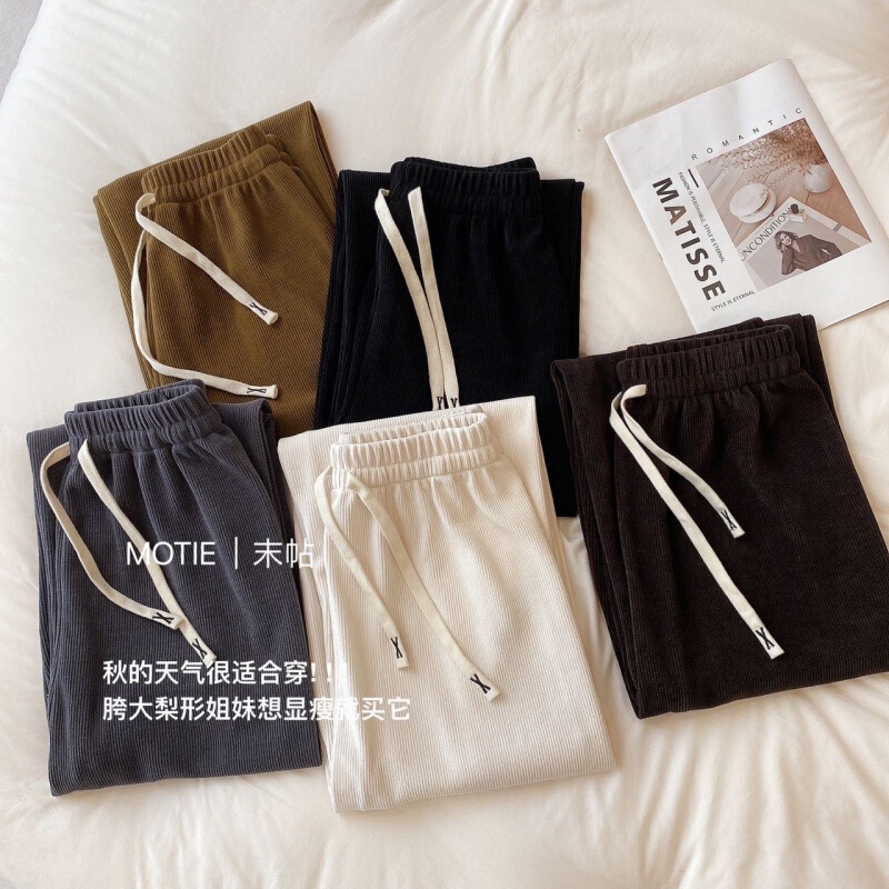 Women's Korean-style slim-fit straight draping breathable wide-leg pants Women's Korean-style slim-fit straight draping breathable wide-leg pants
