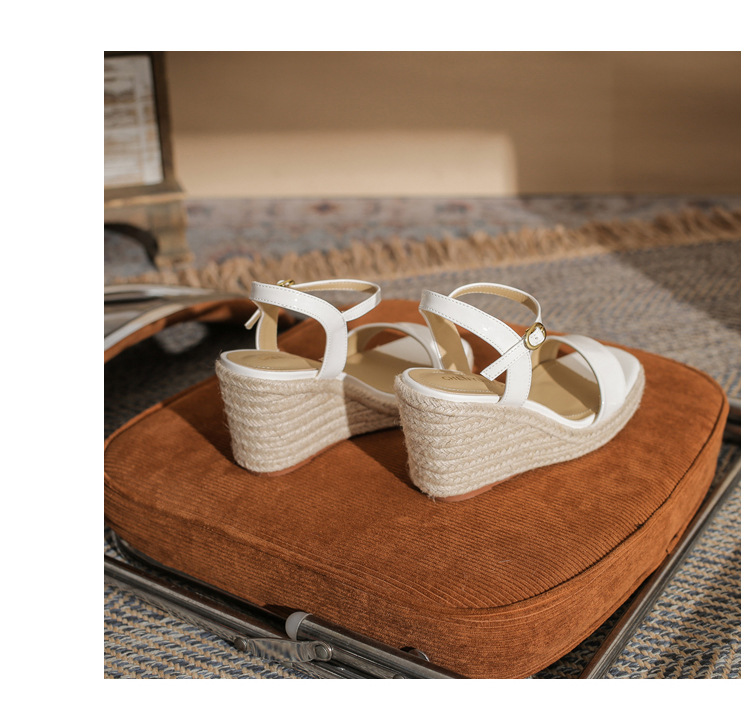 Sandal cao gót nữ hở mũi đế xuồng gót 9 cm — màu trắng ngà chi tiết 21