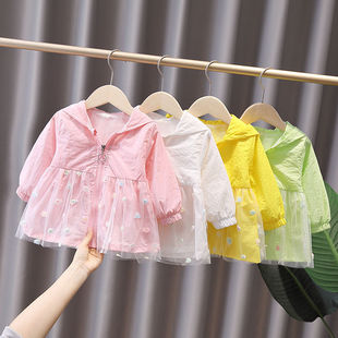 Children's Thin Coat, Children's Clothing, Girls' Summer Double-Layer Clothing, Light and Breathable, Baby Girl's Skin Clothing, Uv Dropshipping
