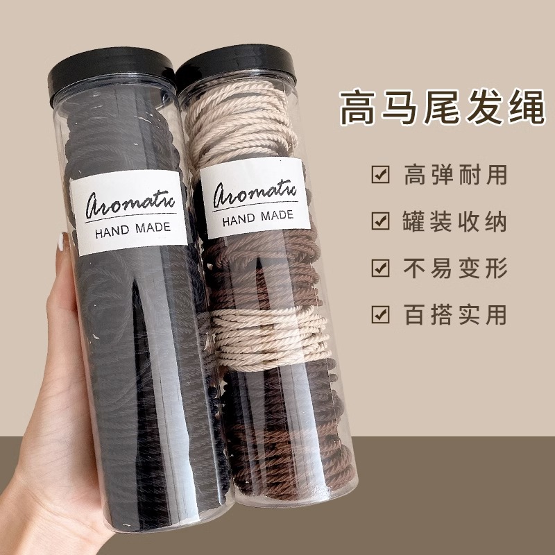 Banda de pelo de alto grado simple banda de goma duradera de alta elasticidad elegante cabeza de cola de caballo cuerda cubierta de cuero tocado