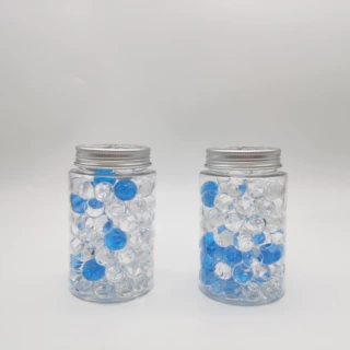 定制 250MLPET透明空气芳香剂瓶 水晶球留香珠铝盖塑料罐