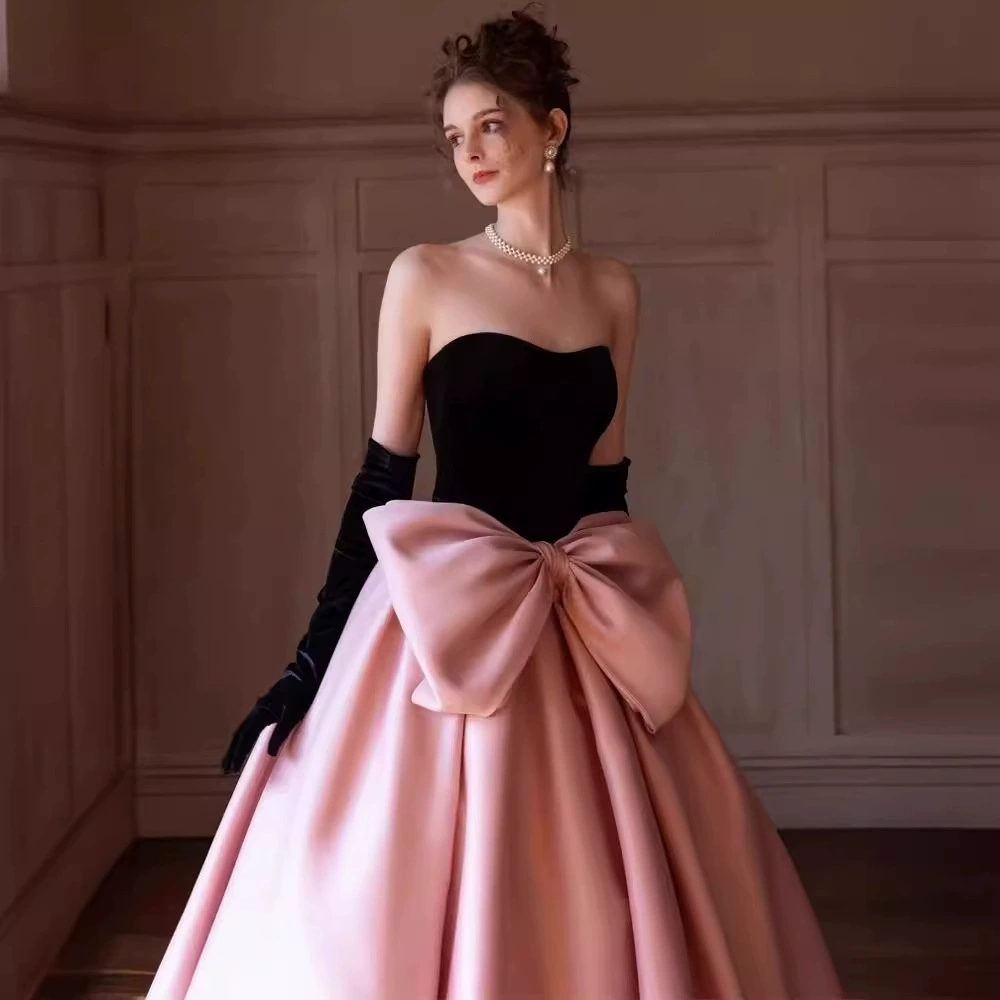 Elite fuchsia evening dress, french style, high-quality style