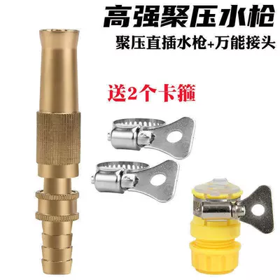 Nozzle Water Pipe Four-Season Hose | High pressure car wash water gun - direct-plug-in-polyethylene-water-gun-clamp-provided-connector