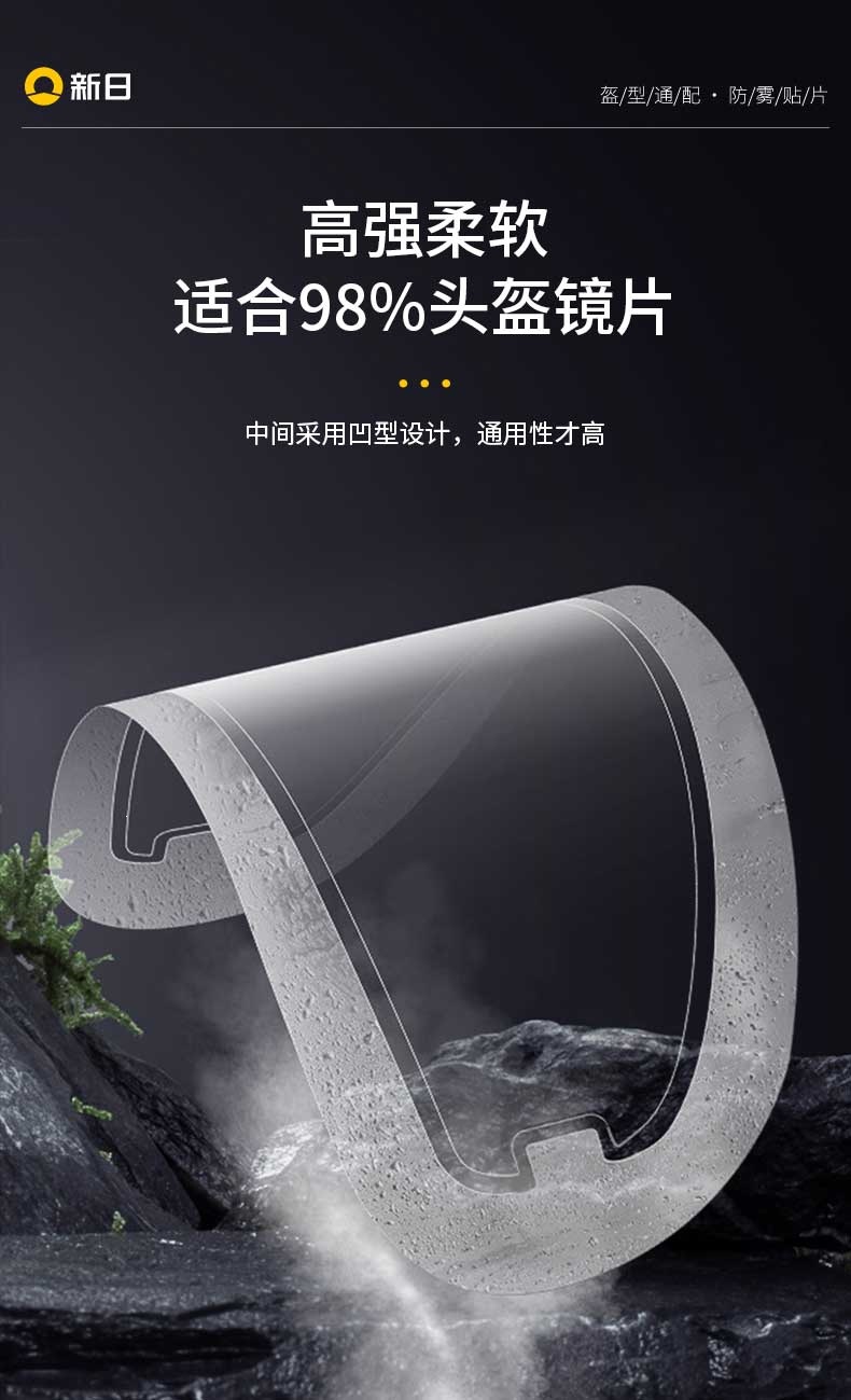 Suitable for Xinri universal helmet lens anti-fog film, high-definition motorcycle full-face and half-face helmet anti-fog protective film