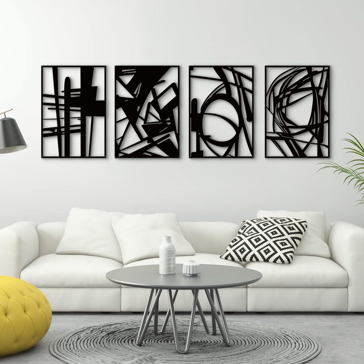 跨境铁艺壁挂3D纹理抽象现代设计铁艺装饰画沙发背景墙装饰画