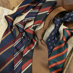 Italian Vintage Jacquard Wine Red Coffee Green British Wedding Groom Business Dress 8cm Hand Tie Men's Tie
