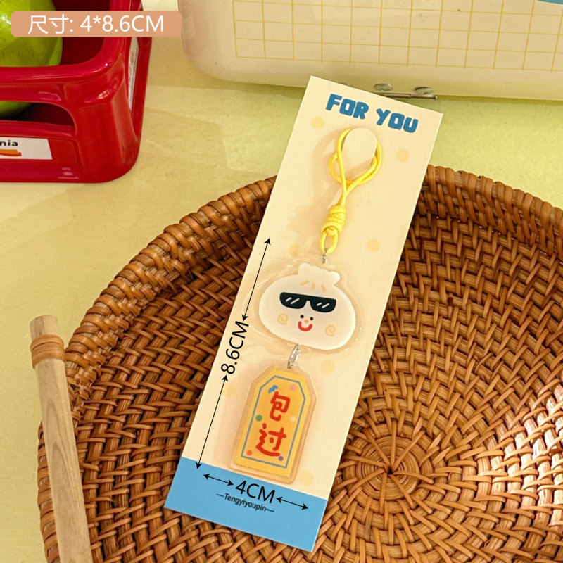 Tengyi オリジナルかわいい漫画ペンダント携帯電話ケースバッグペンダント幸運の祝福キーホルダー多用途ペンダント|undefined