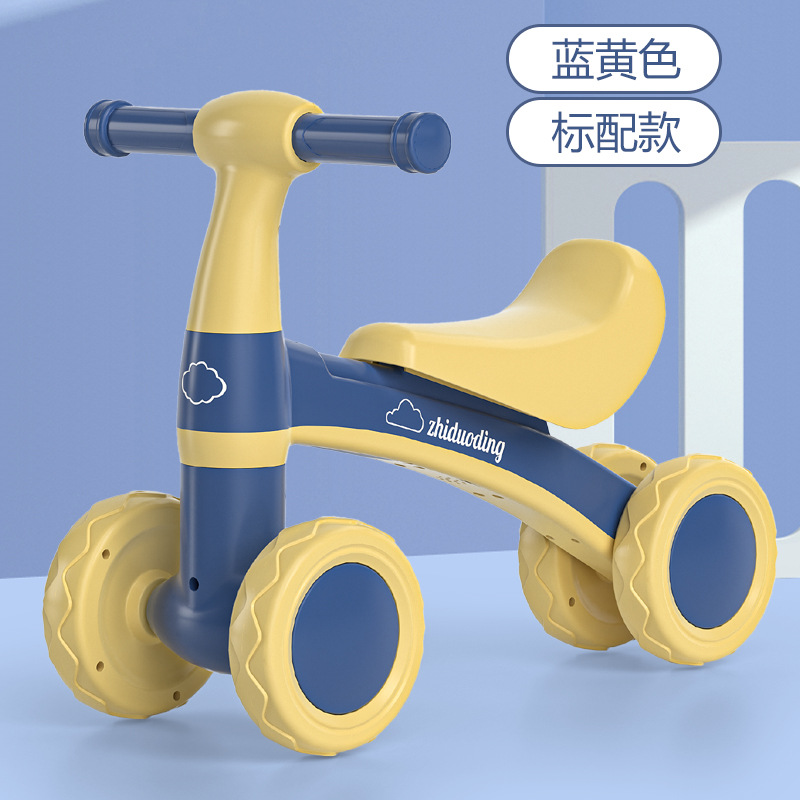 Cuatro ruedas de equilibrio para niños de 1 - 3 años de edad, patineta para bebés sin pedal, caminante anti-rollback, música, luces deslizantes
