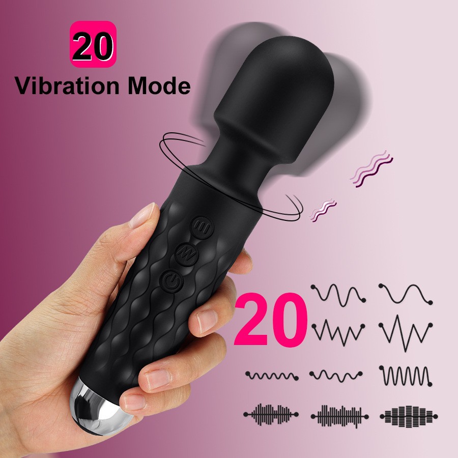 Knight AV stick 20-frequency strong shock vibrator female masturbation device second tide vibrator g-spot stimulation adult sex products