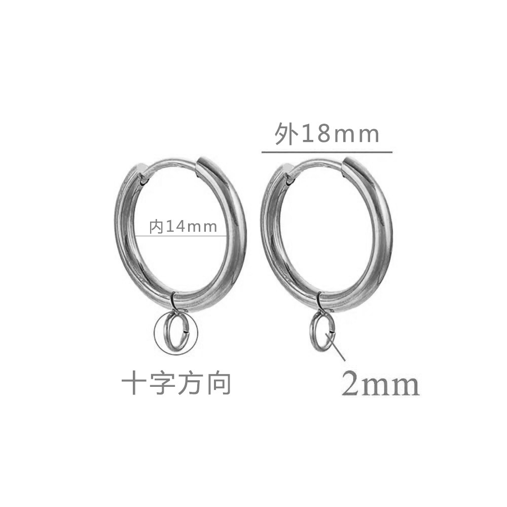 Pendientes Anillo de soldadura Accesorios de bricolaje Pendientes de bobina de viento frío Material de acero de titanio Pendientes transfronterizos de galvanoplastia en horno de oro real