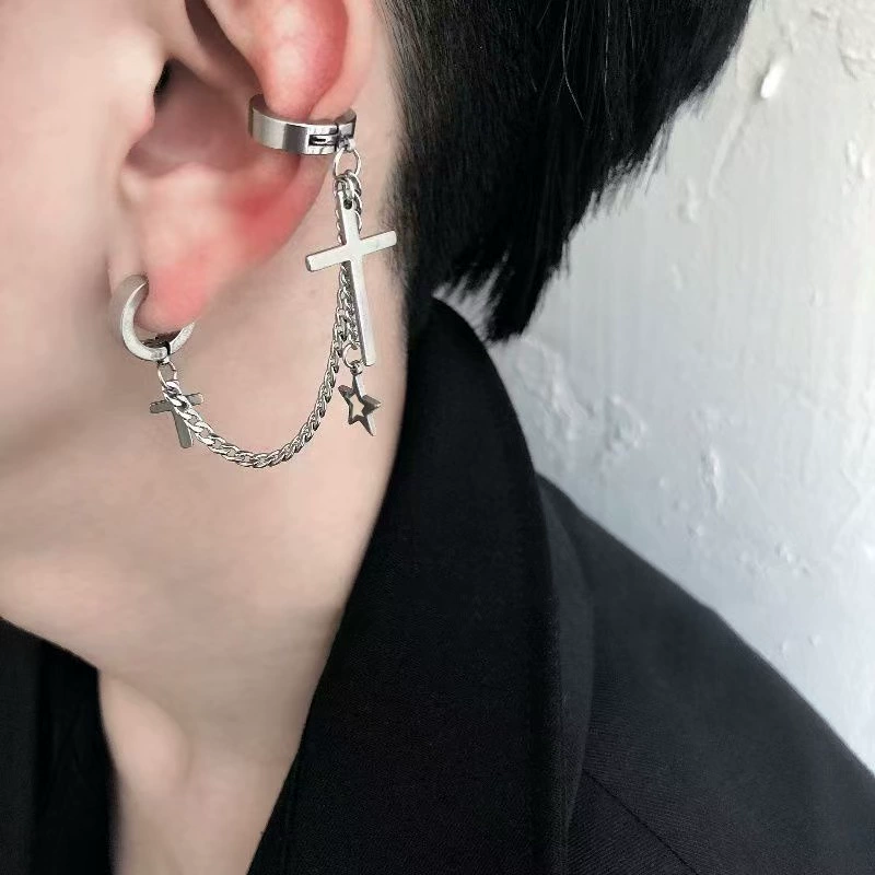 Серьги из нержавеющей стали, модные трендовые клипсы, креативный универсальный аксессуар, оптовая продажа