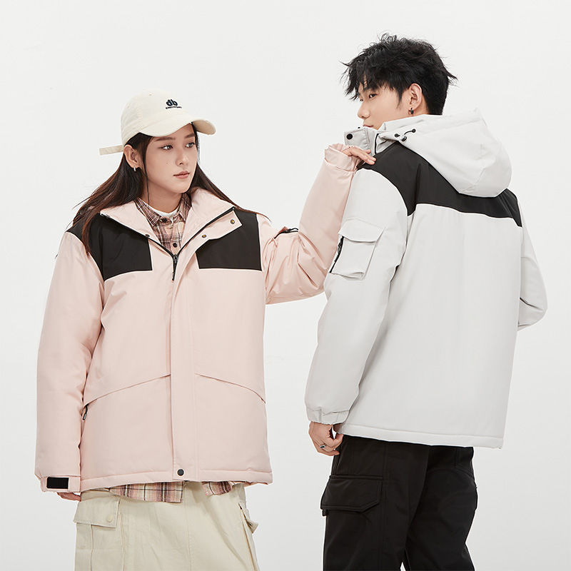 New cotton jacket for men and women, outdoor warm waterproof jacket, thickened, trendy, fashionable, tech-enhanced, cold-resistant winter coat