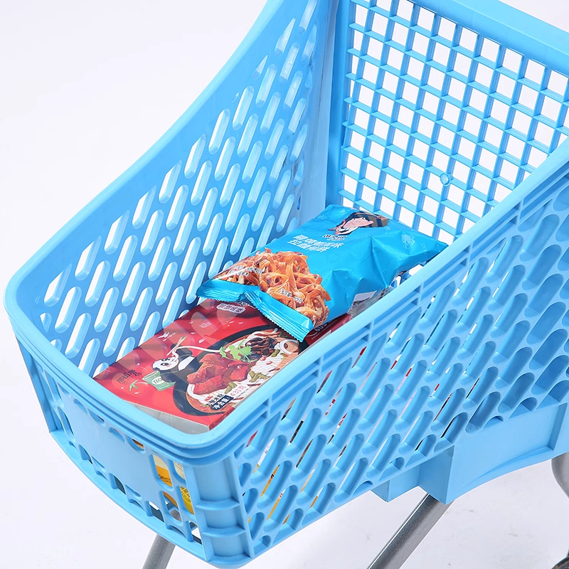 Nuevo carrito de compras de supermercado para niños parque de atracciones para niños casera de carrito de metal clip muñeca juguete carro