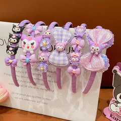 庫洛米兒童發箍碎發整理神器帶齒防滑發卡女孩不勒頭女童甜美髮飾