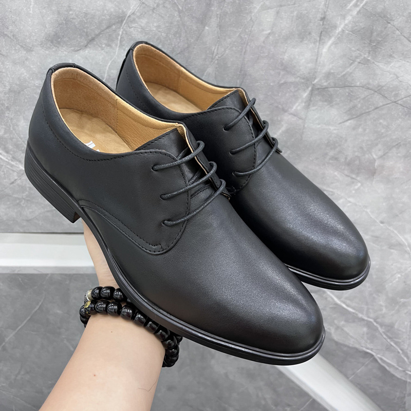 Men's Shoes Genuine Leather Business Formal Leather Shoes Groomsmen and Groom Formal Wear Soft Sole Soft Leather Suit Casual Leather Shoes Men's Wedding Shoes