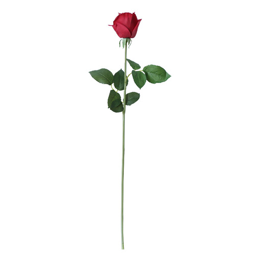 Elegant Hand Feel Moisturizing Single Rose Artificial Flower Valentine's Day Rose Bouquet Wedding Home Decor Flower