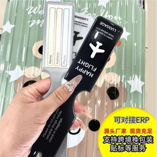 PVC Airplane Luggage Boarding Tag ins Name Brand Check-in Logo Anti-loss Tag Tag-on Luggage Case Luggage Tag