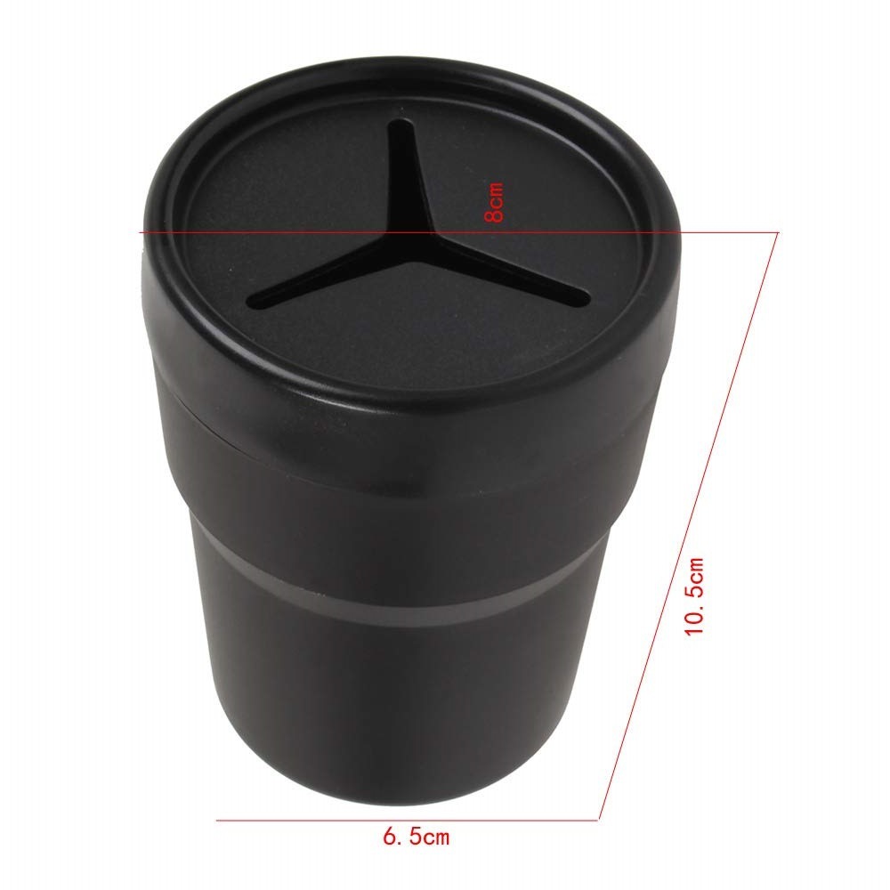 Multi-functional car mini dustbin with lid desktop storage ashtray storage box car cup holder trash can