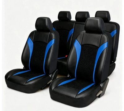 breathable cushion, European and Middle – Universal seat cover - black-and-blue-wings-nine-piece-set
