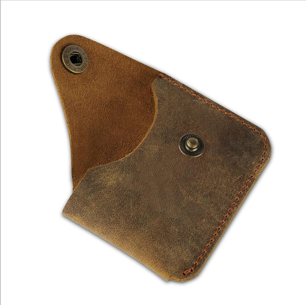 Men's retro leather card holder