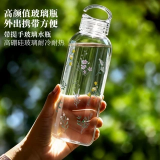水杯水瓶冷泡杯子女高颜值便携办公室春夏饮品玻璃杯高硼硅玻璃杯