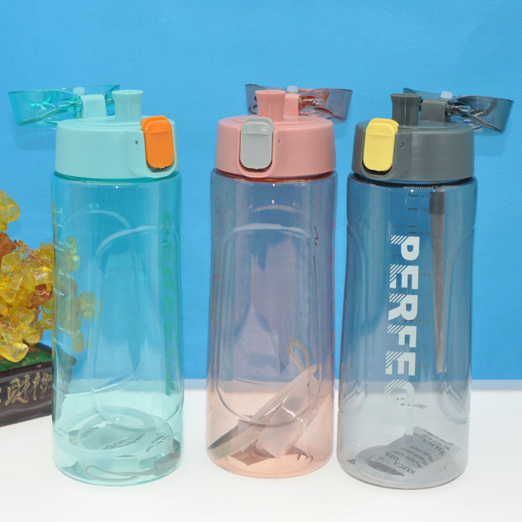 Frosted gran capacidad viaje hervidor verano al aire libre deportes portátil fitness espacio taza de agua de plástico transparente Copa al por mayor