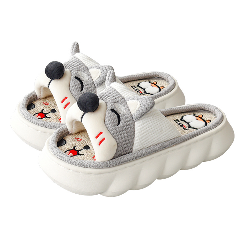 Damskor i plyschfleece med stängd tå, vinterhöst, sovrum, termiska, mjuka minnesskum, maskintvättbara husskor_voghion.com