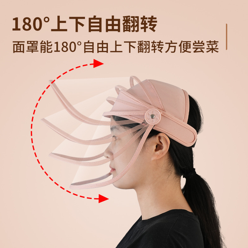 防油烟面罩炒菜厨房专用防油溅头戴式女透明烧菜做饭高清防护面具|undefined