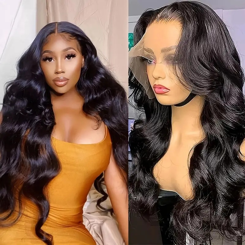 Parrucca alla moda con capelli lunghi, ondulati e ricci, in stile europeo/americano, extension di capelli sintetici, copricapo africano in pizzo._voghion.com