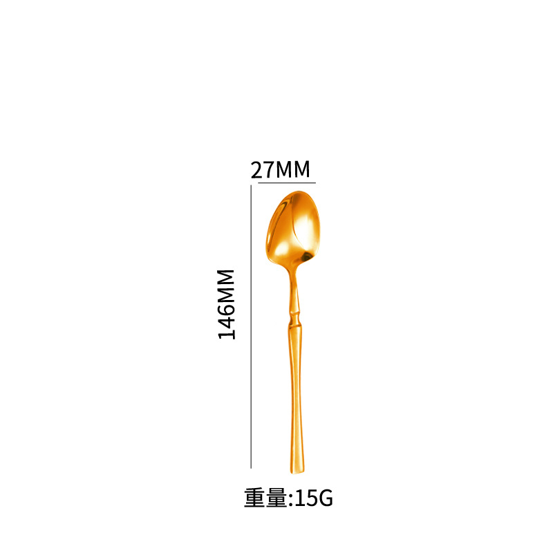 Juego de cubiertos de acero inoxidable diseño delgado de cintura pequeña, 4 piezas en caja de regalo – venta transfronteriza.