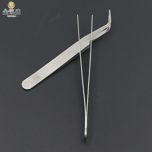 Stainless steel tweezers household straight head elbow 0.8mm thick manicure tweezers repair tools diamond painting delivery wholesale