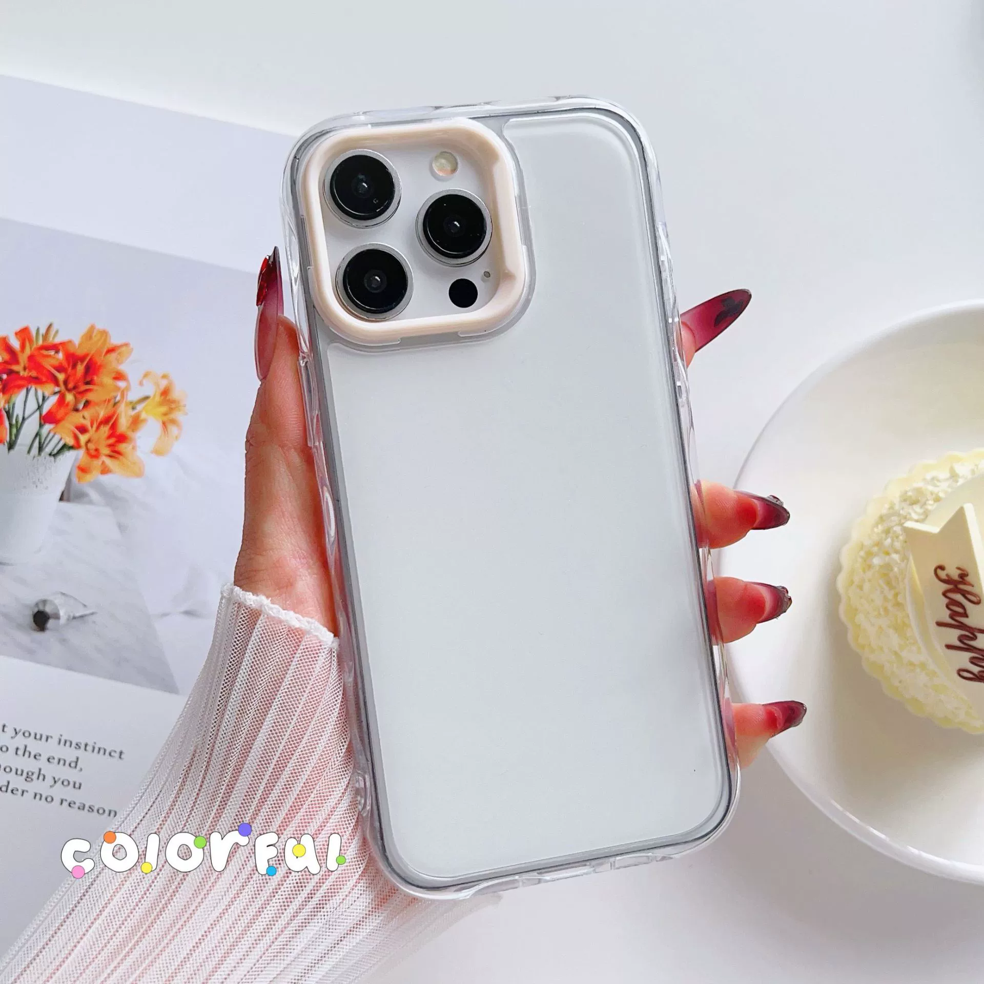 Чехол для телефона Apple iPhone 15–17 совместимый, защита объектива 3-в-1, пастельные цвета