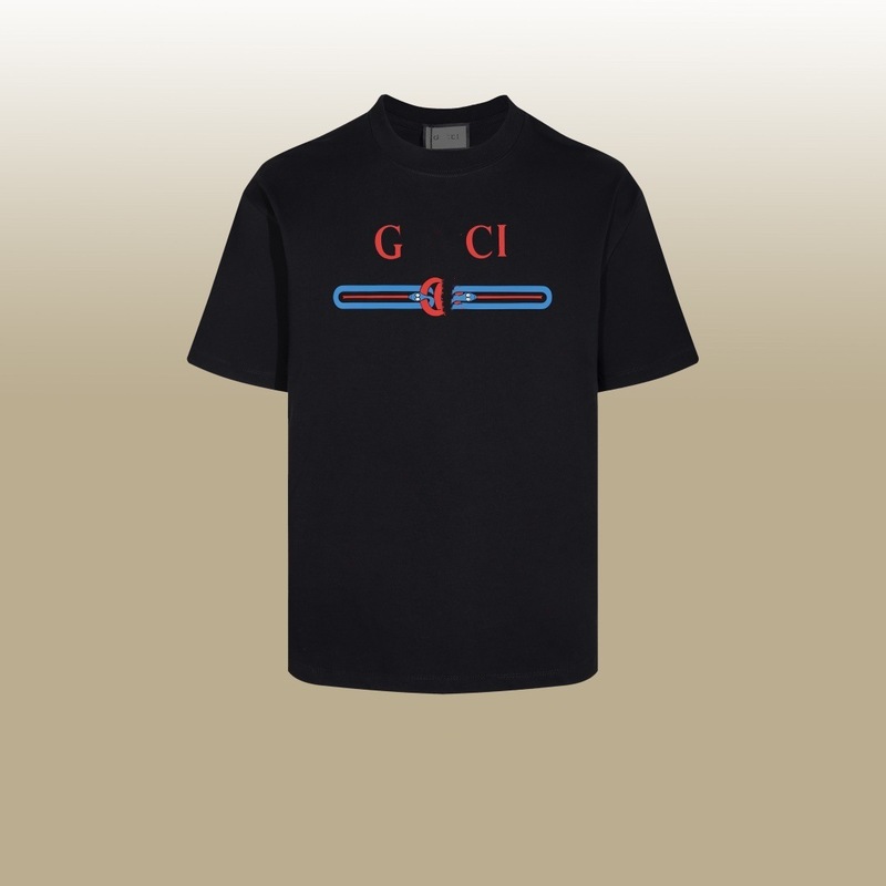 GU ジャンクション ハイバージョン 25SS 新文字 ダブルGプリント ウォッシュ加工 メンズ レディース 半袖Tシャツ 万能|undefined