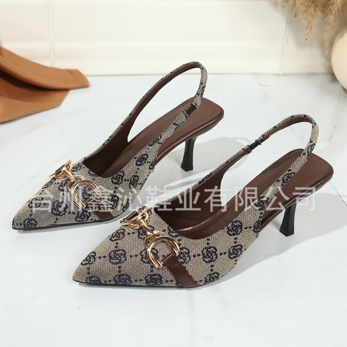 Sandalias de Tacón Alto con Plataforma de Tejido y Caucho, Tacón Fino, para Verano image 6