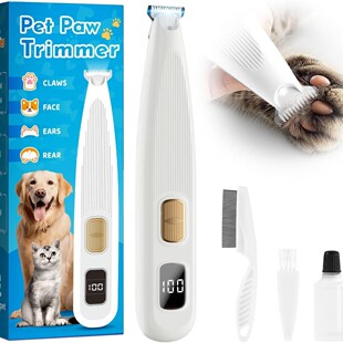 Pet Foot Shaver, Dog and Cat Digital Display Shaver, Electric Clipper, Electric Silent Cat Claw Pedicure Artifact