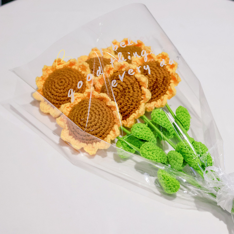 完成品ひまわり手織り造花模擬花装飾ひまわりの花バレンタインデー教師の日ギフト|undefined