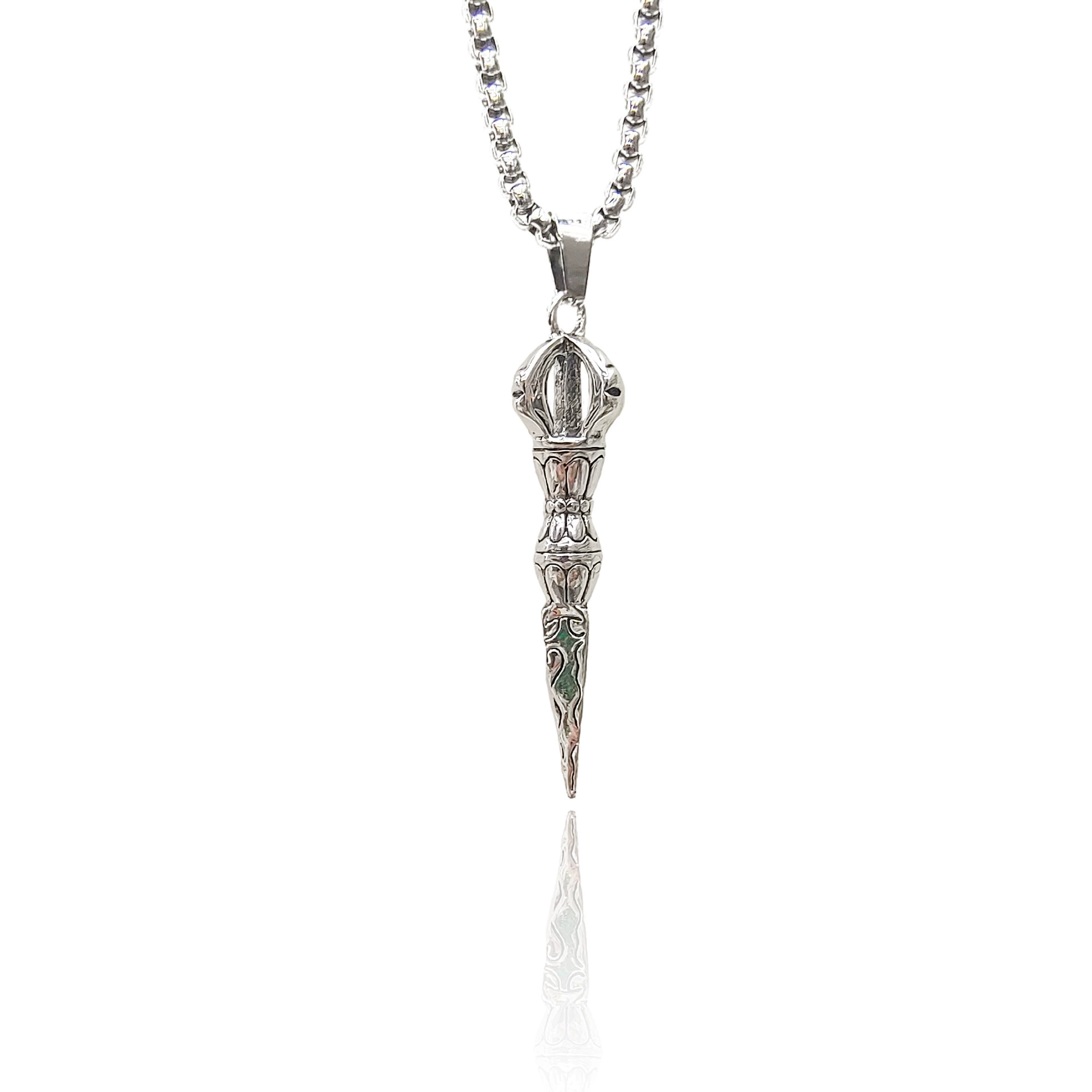Necklace, men's metal sweater, pendant stainless steel, internet celebrity, European style, wholesale