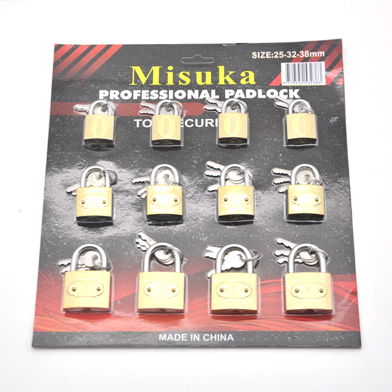 Juego de candados de imitación de cobre auténticos, cerradura universal, combinación de cerradura concéntrica de 50 mm, cerradura de puerta vintage, cabezal de cerradura de apertura simple, juego de 12 piezas.