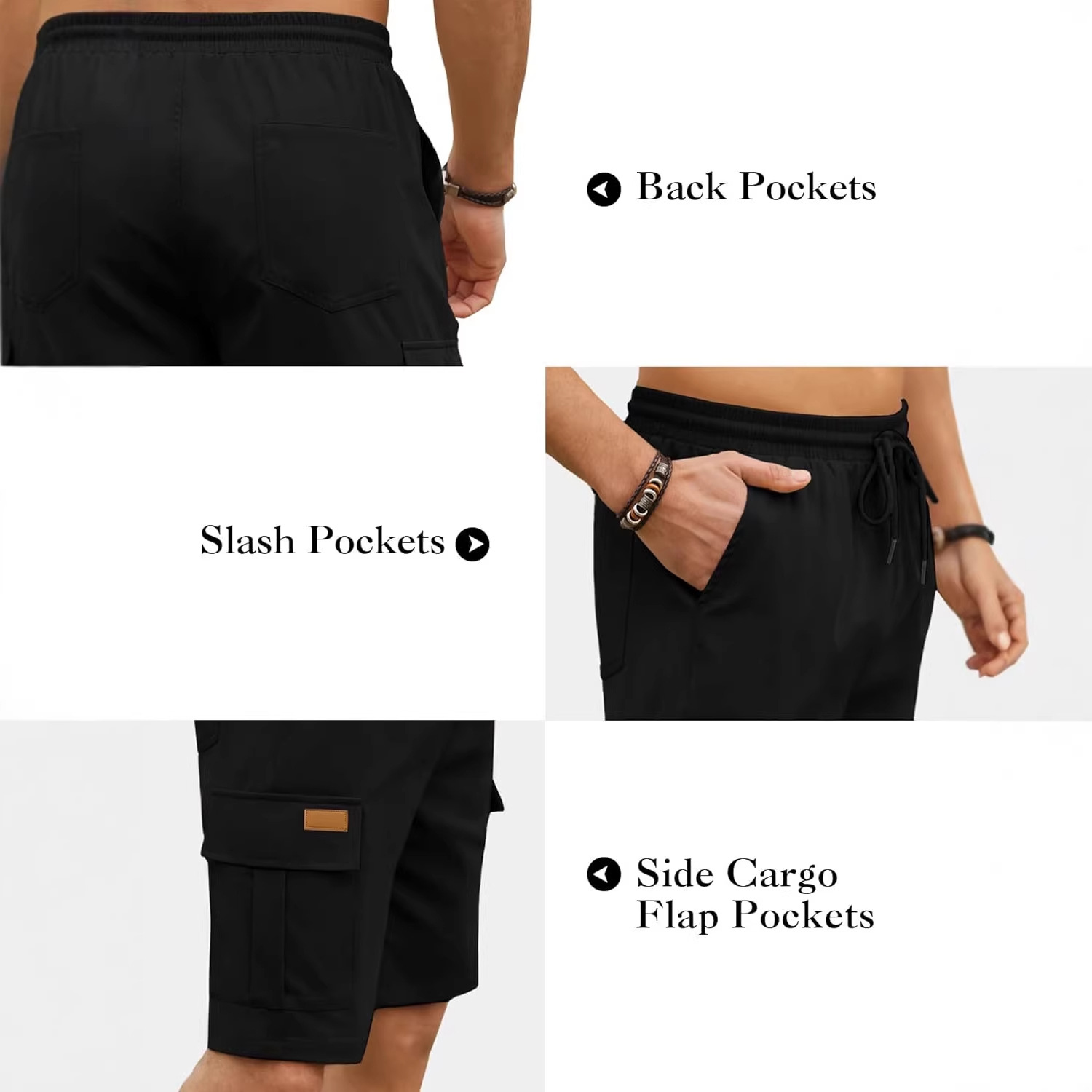 Men's Clothing Summer New Style Men's Breathable Shorts Loose Fit Multi Pocket Quick Drying Cargo Sports Pants_voghion.com