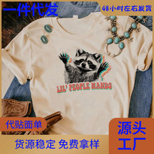 Racoon t-shirts women comic tshirt girl streetwear funny clo