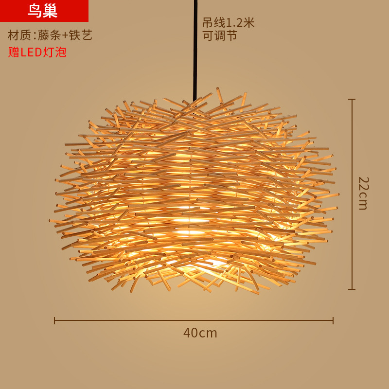 竹ランタンシャンデリア新しい中華レストラン竹アートランプショップ商業ケータリング禅茶室日本製織物ランプシェード|undefined