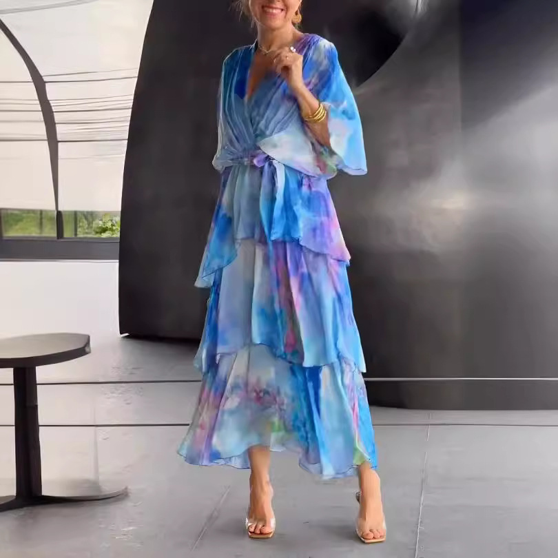 Women's Clothing Printed Layered Dress Fairy_ecoleips.com