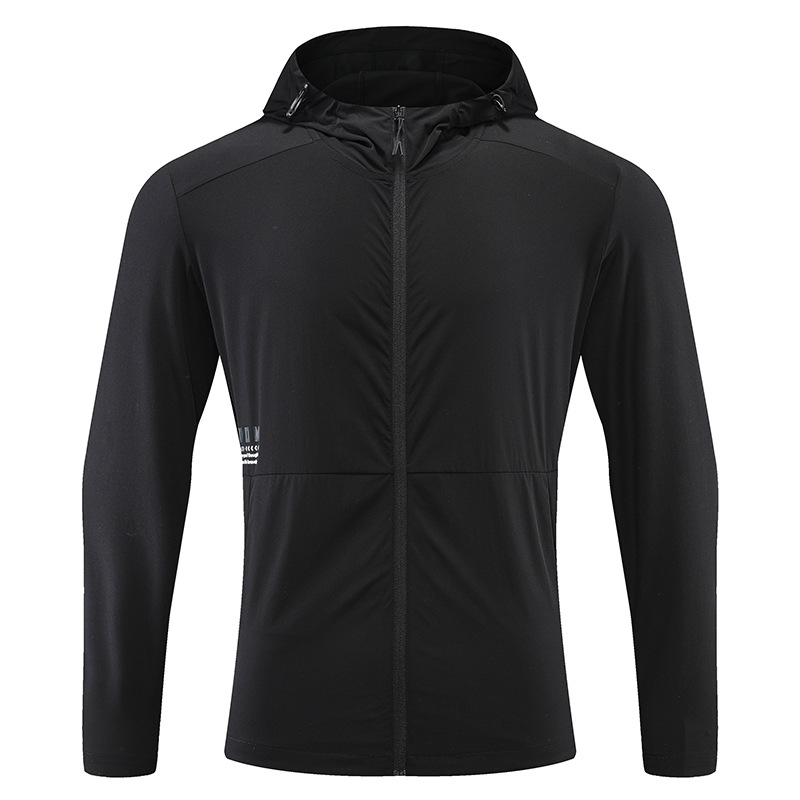 Herrenbekleidung, Sportjacke für Herren, Windjacke, Kapuzenjacke für Frühling und Herbst, Laufjacke, schnelltrocknend, lässige Sportjacke mit langen Ärmeln, Gruppenkauf_voghion.com